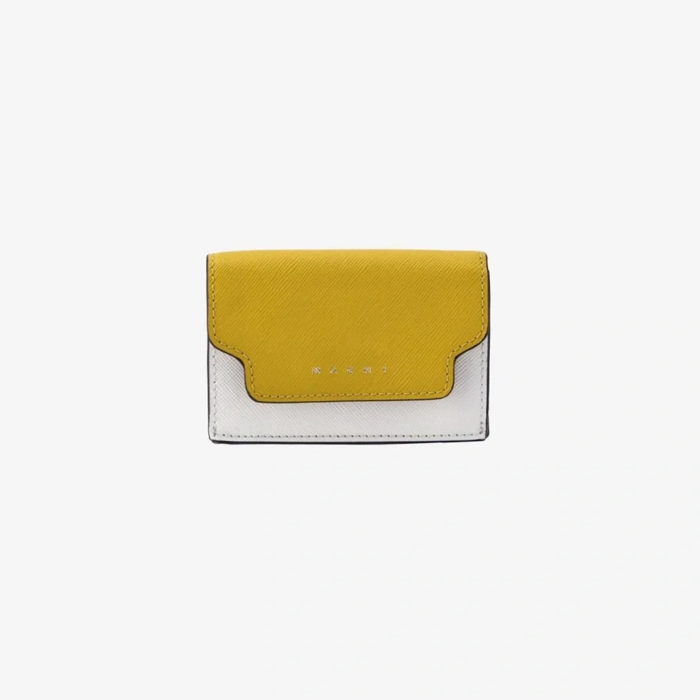 MARNI Saffiano Leather Tri-Fold Wallet